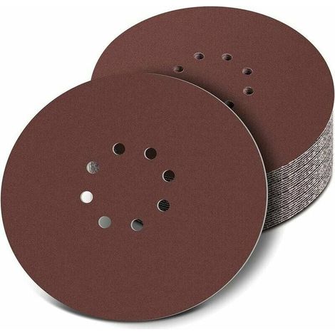 YMYNY 225 mm Schleifscheiben, 8 Löcher, Körnung 120, für Trockenschleifer Giraffe – , Packung mit 40 Stück (1/4)