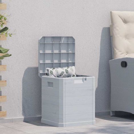 Boîte de rangement de jardin-Coffre de rangement-Stockage Rangement 90 L Gris clair 559603 (1/5)