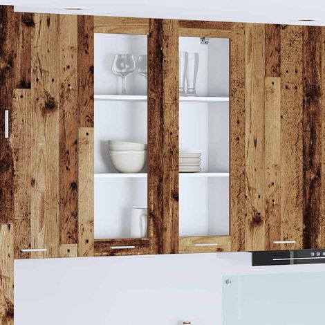 Hängeschrank mit Tür Altholz 80 x 31 x 100 cm Holzwerkstoff