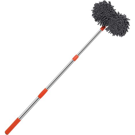 Balai de lavage auto double tête en chenille, télescopique et rotatif (1/5)