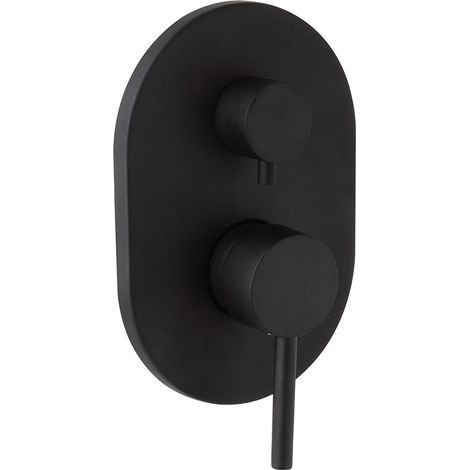 Miscelatore doccia incasso con deviatore nero