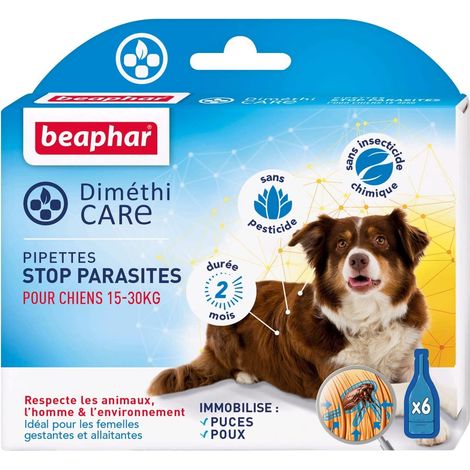 Pipettes Diméthicare Stop parasites : chien moyen