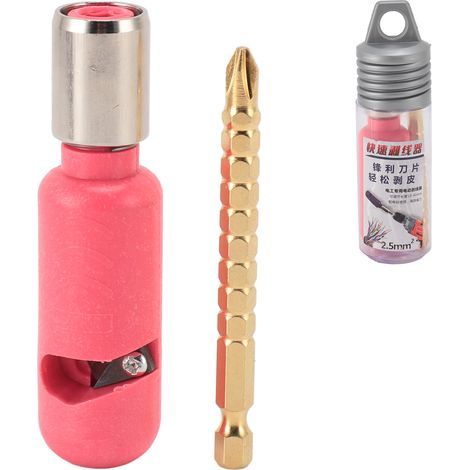 Outil de torsion de dénudage de fil, ensemble de dénudeurs électriques professionnels de 2,5 mm², connecteur rapide Portable pour perceuse électrique (1/5)