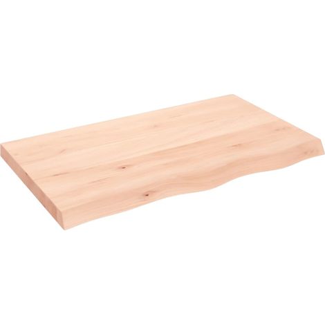Étagère murale Moderne - Meuble Étagère murale Rangement multiposition 100x60x6 cm bois de chêne massif non traité -BV51355 (1/4)