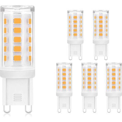NETTLIFE Lot de 5 ampoules G9 à économie d'énergie 3000K 230V remplacement 3W pour lampe halogène 28W 30W 40W culot petite non dimmable blanc chaud (1/5)