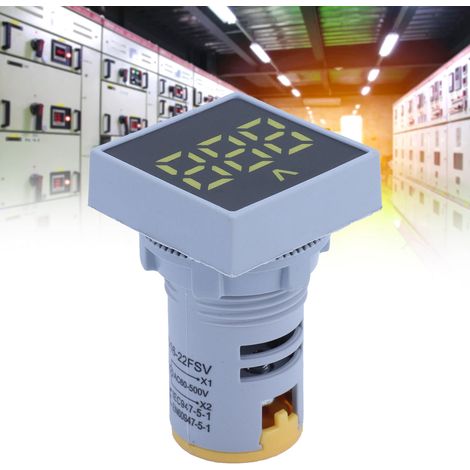 Voyant indicateur de tension à panneau dépoli AD16-22FSV 60500 V CA Jaune (1/5)
