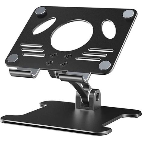 Supporto da tavolo in alluminio per tablet – regolabile in altezza e angolazione – adatto a smartphone e tablet (1/5)