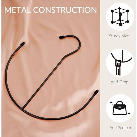 Cintres de ceinture, support de ceinture, lot de 2 organisateurs d'accessoires de placard argentés, support de crochet pour organisateur de placard pour ceinture, cravates, foulards (1/3)