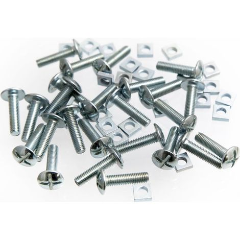 400 boulons de toiture tête cruciforme + écrou carré en acier BZP 5 mm x 20 mm
