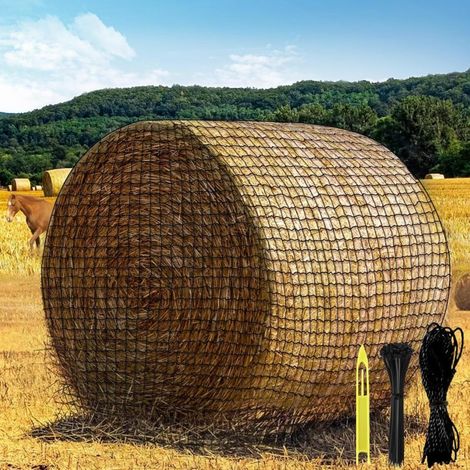 Filet à foin alimentation lente, trous 4,4 cm, pour balles rondes et carrées (1,8x1,8 m) (1/5)