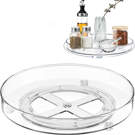 2er Set drehbare Ablageschalen, transparent, 27 cm FLITI (1/4)
