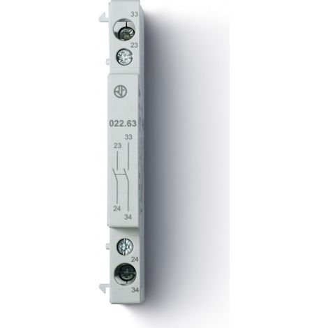 Finder 02263 Module contact auxiliaire 6 A 2 NO pour Contacteur Type 2244/2264 en lot de 5 unités