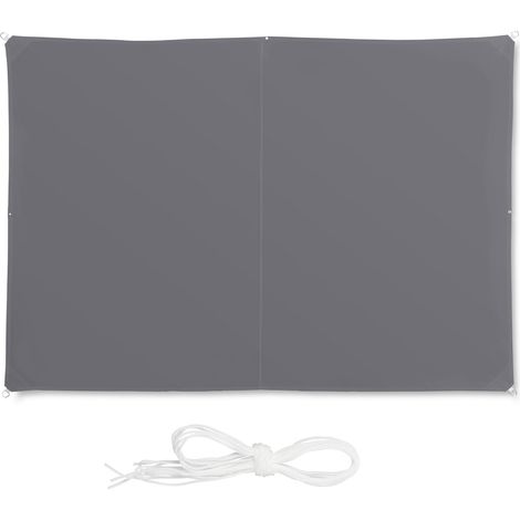 Vela de sol rectangular gris (1/5)