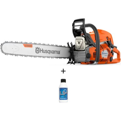 Husqvarna – Tronçonneuse thermique professionnelle 92.7cc – Moteur X-Torq 7.5Hp – Longueur de guide 20" à 36" – Pour travaux forestiers intensifs