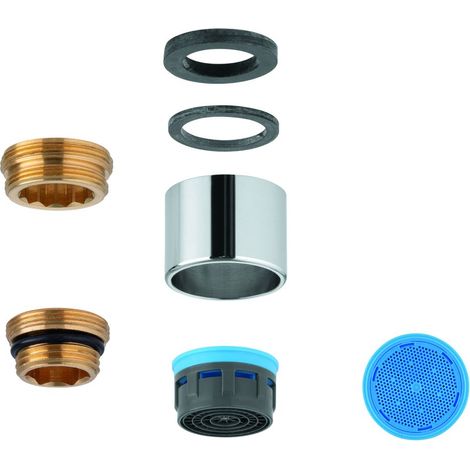Grohe Mousseur für Innengewinde, M22x1, Durchflussklasse A, 13,5-15,0l/min bei 3 bar, Cool Sunrise gebürstet, 06574GN0 (1/3)