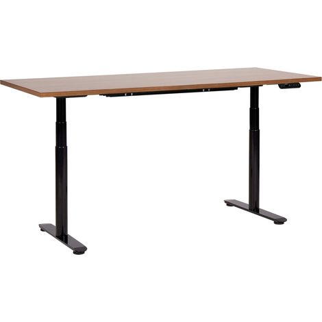 Electric Adjustable Standing Desk DESTINAS Brown/ Black 180 cm 80 cm