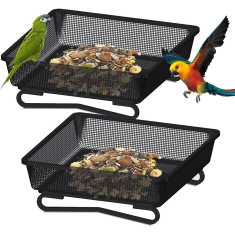 Mangeoire Oiseaux Exterieur, 2 Pièces Mangeoires pour Oiseaux Sauvages, Distributeur Graines Oiseaux Exterieur, Mangeoire Oiseaux Balcon, Mangeoire à Mailles pour Extérieur Jardin Parc (1/5)