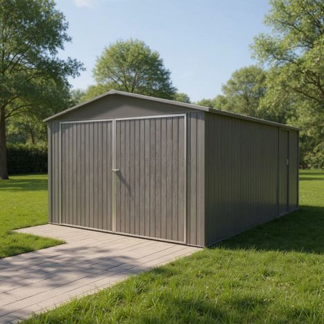 Garage in metallo – EFFETTO LEGNO INVECHIATO – 18,24 m²
