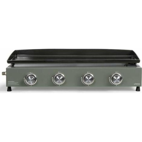 Gasgrill - LIVOO - DOC325 - 83,5 x 47 x 24 cm - 4 Brenner - Grün / Schwarz