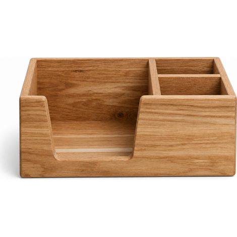 Wooden Storage Box for Condiments and Napkins Brown (1/5)