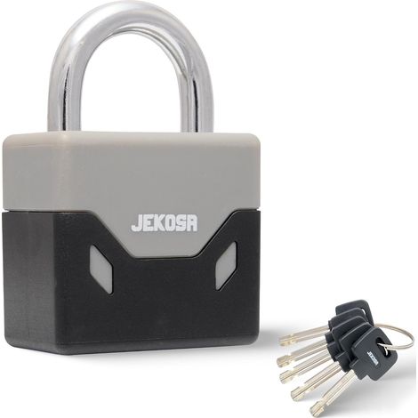 Cadenas exterieur etanche avec 5 clés – Coque en polyamide anticorrosion, cylindre de précision K7 Gros Cadenas pour portail, abri, clôture et espace de rangement (1/5)