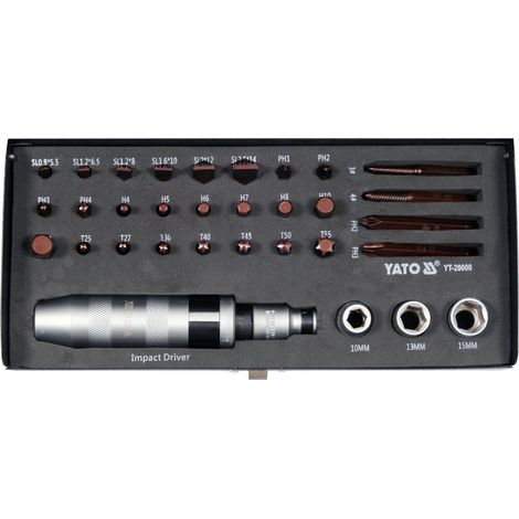 Tournevis a frapper professionnel yato tres haute qualite 32 pieces (1/3)