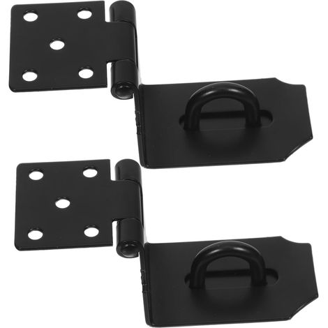 Mikinona Lot de 2 verrous sécurité porte d'entrée noir résidentiel (1/5)