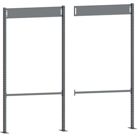 PROVOST - Structure modulaire Kombineo sur platines - Acier gris argent - Montage au sol (1/3)