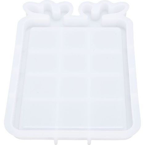 Plateau de service rectangulaire en Silicone en forme de bois de cerf, moule sur le thème de noël, pour l'artisanat (1/5)