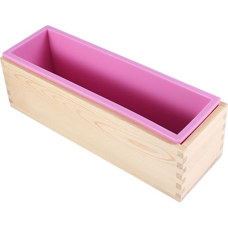 Moule à savon artisanal en silicone 1200 g + boîte en bois, couleur aléatoire (1/5)