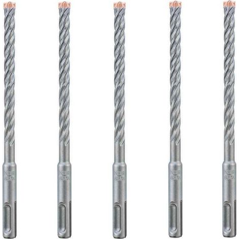 5 Forets Marteau FORCE X 4 Taillants Haute Performance - Béton Armé 160° D. 14 x Lt. 260 x Lu. 200 mm x Q. SDS+ x Z4 - Diamwood
