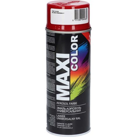VERNIS ACRYLIQUE ROUGE VIOLET BRILLANT MAXI COLOR RAL3004 SPRAY 400 ml MOTIP (1/3)