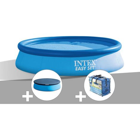 Intex – Piscine hors sol autoportée ronde 3,05 x 0,61 m – Liner triple épaisseur PVC – Volume 3,1 m³ – Montage rapide en 10 min
