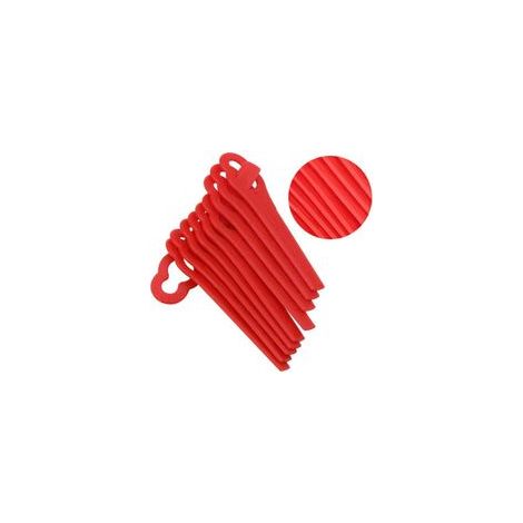 Lot de 50 Lames de Rechange en Plastique pour Coupe-Bordure Rouge Lames de Tondeuse Lame Plastique Coupe Bordure (1/5)