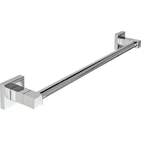 Porta asciugamano moderno da muro in acciaio fissaggio con viti o senza viti porta asciugamani 62 cm arredo bagno (1/4)