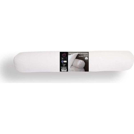 Soleil d'ocre Cuscino cervicale, Poliestere, Bianco, 140 cm