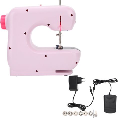 Machine à coudre de bureau portable avec outil de broderie multifonctionnel, prise 100-240V EEU. (1/5)