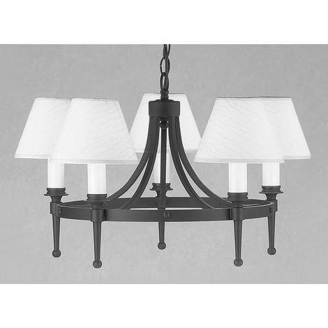Suspension Blenheim Fer sterling ampoules 32cm