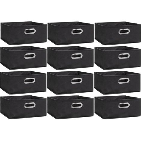 Lot de 12 boites de rangement carrées en tissu MIX'N MODUL (1/3)