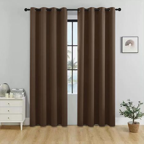 Tenda termica oscurante a due pannelli per soggiorno, camera da letto e bar, 132 cm x 160 cm