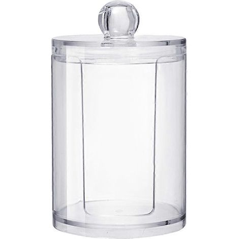 Distributeur de cotons à maquillage, pot à pinceaux, boîte à disques démaquillants, distributeur de disques démaquillants, présentoir à maquillage-11.5x7cm-transparent