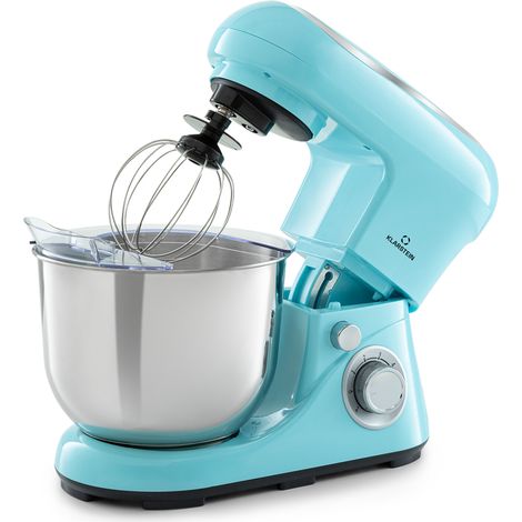 Klarstein Knetmaschine Küchenmaschine zum Backen, 1300W Teigmaschine Klein, 6 Stufen, Schneebesen Rühr- & Knethaken, 5L Schüssel, Planetenrührwerk, Rührmaschine mit Mixer, Küchenmaschinen für Brotteig