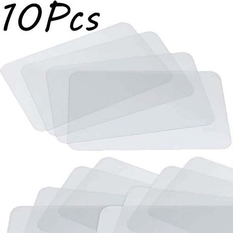 Beyamis Lot de 10 sets de table transparents en PVC (45,7 x 30,5 cm), résistants à la chaleur et lavables, pour protéger les tables à manger, de cuisine et en bois. (1/5)