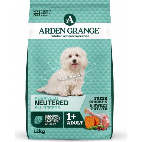 Arden Grange Aliment pour chiens castrés ou stérilisés au poulet, sans céréales, 12 kg (1/3)