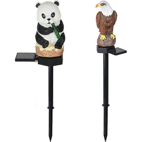 Lampe solaire de jardin/pelouse en forme d'animal, étanche, pour éclairage paysager extérieur - Aigle - (1/4)