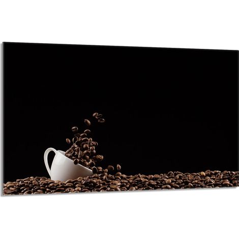 Glas-Herdplattenschutz 80x52 Kaffee