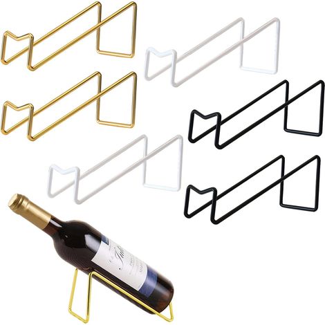 6 Pièces Étagère à Vin en Métal et Fer, Prêt à l'emploi Organisateur De Casier à Vin Rangement, Casiers à Vin en Métal Comptoir, Adapté Aux Bars Familiaux, Restaurants ou Caves (1/5)