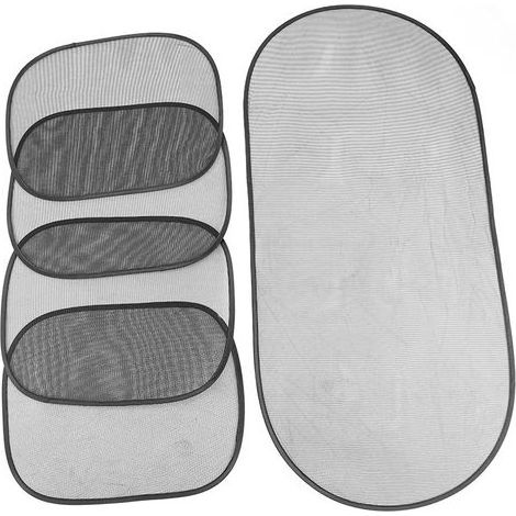 5-teiliges Sonnenschutz-Set für Autos mit Saugnäpfen, Sonnenschutz für Autofenster (1/4)