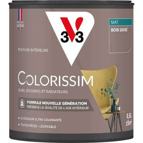 Peinture murale intérieure Colorissim® V33 Bois grisé Mat 0,5L