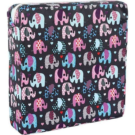 Coussin Rehausseur Chaise Enfant Chaise Haute Cuisine Coussin Chaise Haute Bebe Portable de Siège D'appoint pour Tout-petit avec Sangles pour Chaise de Salle à Manger Éléphant noir (1/5)